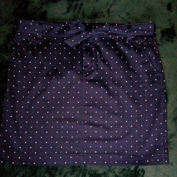 Tommy Hilfiger Polka Dot Cotton Mini Skirt Sz 12 - Picture 2 of 14